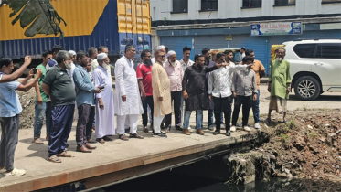 সিদ্ধিরগঞ্জে কংস খাল পুনঃখনন কার্যক্রম পরিদর্শনে সাখাওয়াত