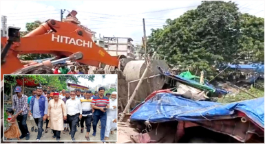 সিদ্ধিরগঞ্জে নাসিকের বৃক্ষরোপণ কর্মসূচি ও অবৈধ স্থাপনা উচ্ছেদ অভিযান
