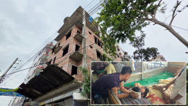 সিদ্ধিরগঞ্জে নির্মাণাধীন ভবনের পিলার ভেঙে যুবক গুরুতর আহত