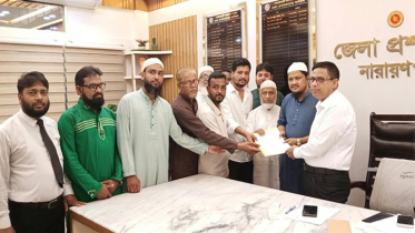 নারায়ণগঞ্জে ডিসি-এসপির সাথে ১১ দলীয় নেতাদের সাক্ষাৎ