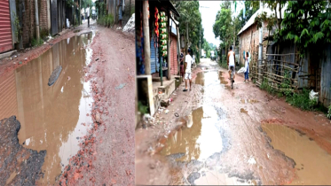 সোনারগাঁয়ে উদ্ধবগঞ্জ-পানাম সড়ক ও থানা রোডের বেহাল দশা
