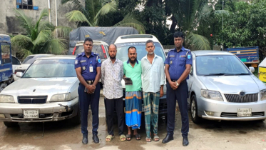 আদালত চত্বর থেকে চুরি হওয়া গাড়িসহ ৩টি গাড়ি উদ্ধার, গ্রেপ্তার ৩
