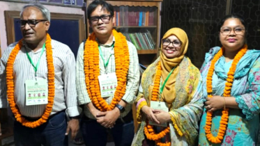 আমলাপাড়া আদর্শ শিশু বিদ্যালয়ে ঐক্য পরিষদ প্যানেলের নিরঙ্কুশ জয়