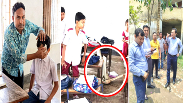 ফতুল্লায় সিলিং ফ্যান খুলে পড়া স্কুলের ঝুকিপূর্ণ ভবনে পাঠদান বন্ধ ঘোষণা
