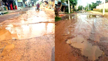 বন্দরে নবীগঞ্জ টু কাইকারটেক সড়ক এখন মরণফাঁদ