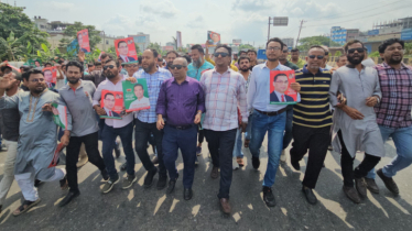 প্রধানমন্ত্রীর চাঁদপুর সফরে না’গঞ্জে মহানগর যুবদলের বিশাল শোডাউন