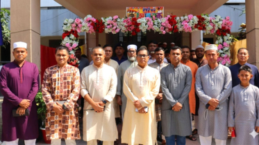 ঈদুল আজহার আনন্দ সহকর্মীদের সঙ্গে ভাগাভাগি করলেন এসপি মিজানুর রহমান মুন্সী
