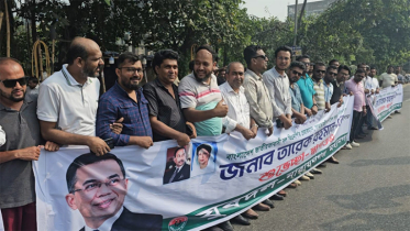 প্রধানমন্ত্রী তারেক রহমানকে স্বাগত জানিয়ে সজল-সাহেদের নেতৃত্বে যুবদলের শোডাউন