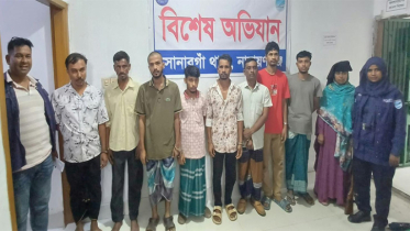 সোনারগাঁয়ে পুলিশের বিশেষ অভিযানে গ্রেপ্তার ৯. মাদক উদ্ধার