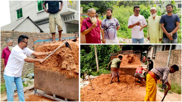 কাশীপুরে বেহাল রাস্তা সংস্কারে এগিয়ে এলো জেলা মৎস্যজীবী দল, স্বস্তি