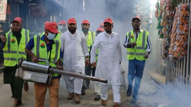 যুবদলের প্রতিষ্ঠা বার্ষিকী উপলক্ষে রুবেলের মশক নিধন কর্মসূচি