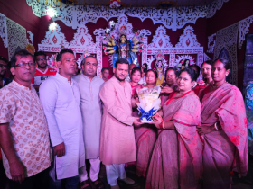 ‎‎সিদ্ধিরগঞ্জ ও বন্দরের বিভিন্ন পূজামণ্ডপ পরিদর্শনে রাকিব