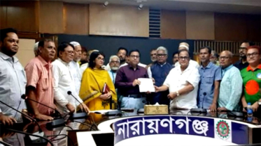 শীতলক্ষ্যায় কন্টেইনার টার্মিনাল নির্মাণ প্রকল্প বাতিলের দাবিতে স্মারকলিপি