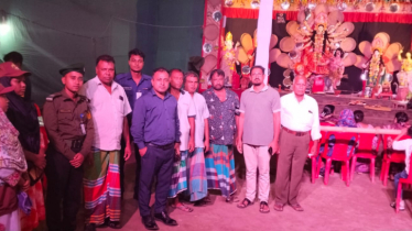 সোনারগাঁয়ে পূজামণ্ডপ পরিদর্শনে এসিল্যান্ড মামুন সরকার