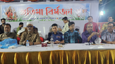 গভীর রাত পর্যন্ত প্রতিমা বিসর্জন তদারকি করলেন যুবদল নেতা সজল