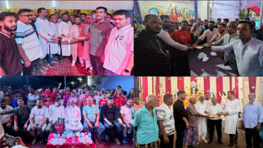 ১০নং ওয়ার্ডের ৬ পূজামণ্ডপে কাউন্সিলর প্রার্থী আরমানের অনুদান