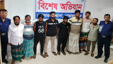 সোনারগাঁয়ে পুলিশের বিশেষ অভিযানে গ্রেপ্তার ৮