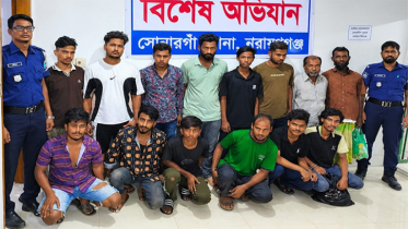 সোনারগাঁয়ে মাদকসেবীসহ বিভিন্ন মামলার ১৬ আসামি গ্রেপ্তার
