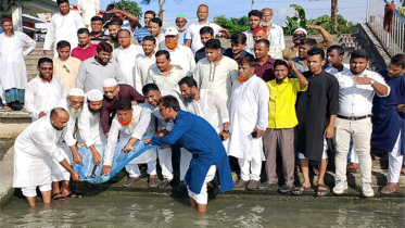 রূপগঞ্জে বিএনপির প্রতিষ্ঠাবার্ষিকী উপলক্ষে মাছের পোনা অবমুক্ত